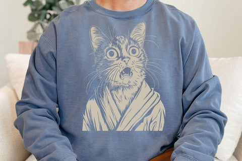 Funny Shocked Cat Svg, Crazy Cat svg SVG DesignDestine 