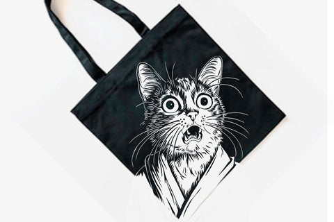 Funny Shocked Cat Svg, Crazy Cat svg SVG DesignDestine 