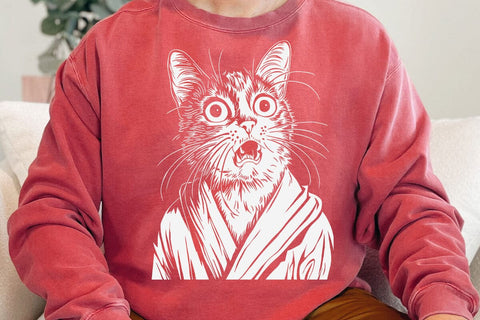 Funny Shocked Cat Svg, Crazy Cat svg SVG DesignDestine 