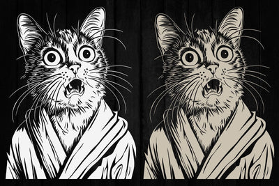Funny Shocked Cat Svg, Crazy Cat svg SVG DesignDestine 