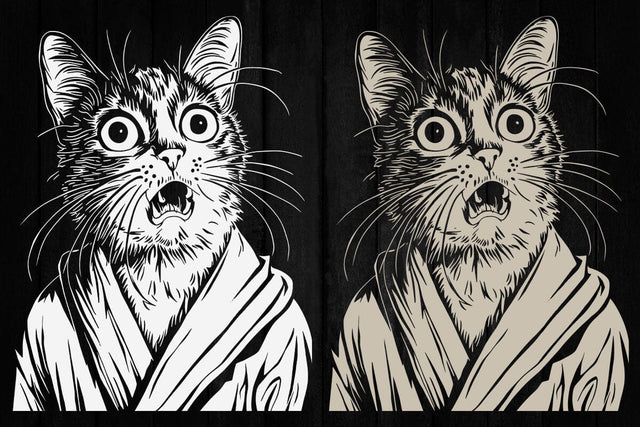 Funny Shocked Cat Svg, Crazy Cat svg SVG DesignDestine 