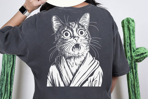 Funny Shocked Cat Svg, Crazy Cat svg SVG DesignDestine 