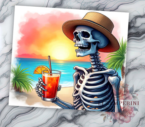 Funny Skeleton 20 oz Skinny Tumbler Sublimation Design, Straight & Tapered Tumbler Png, Snarky Skeleton Tumbler Png, Digital Download PNG Sublimation Li Zamperini 