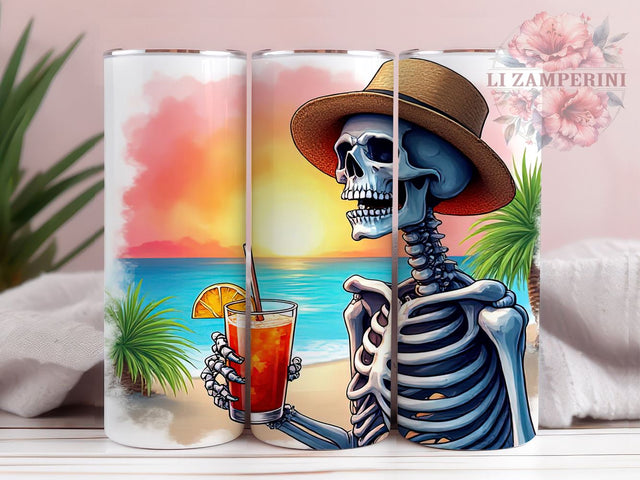 Funny Skeleton 20 oz Skinny Tumbler Sublimation Design, Straight & Tapered Tumbler Png, Snarky Skeleton Tumbler Png, Digital Download PNG Sublimation Li Zamperini 