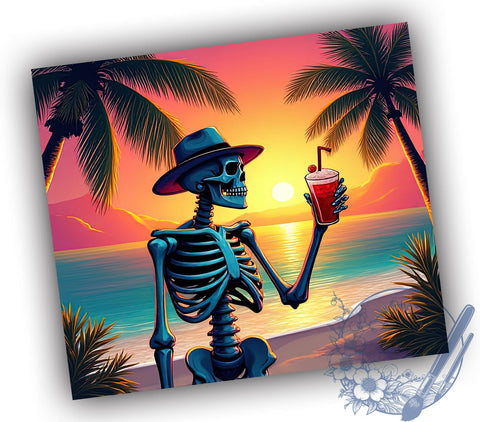 Funny Skeleton 20oz Skinny Tumbler PNG, Snarky Skeleton Tumbler Sublimation Wrap, Straight & Tapered Tumbler Wrap, Instant Digital Download Sublimation ToriDesigns 