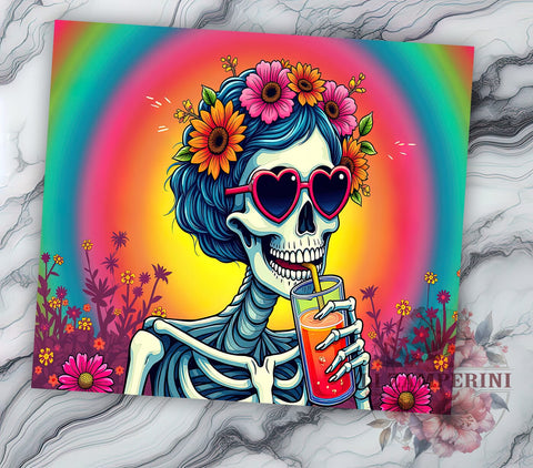 Funny Skeleton 20oz Tumbler Wrap PNG, Funny Halloween Tumbler PNG Sublimation Design, Straight & Tapered Tumbler Wrap, Instant Digital Download Sublimation Li Zamperini 