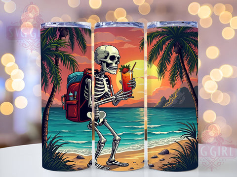 Funny Skeleton 20oz Tumbler Wrap Sublimation Design, Straight Tapered Tumbler Wrap, Snarky Skeleton Tumbler Png, Instant Digital Download Sublimation SvggirlplusArt 