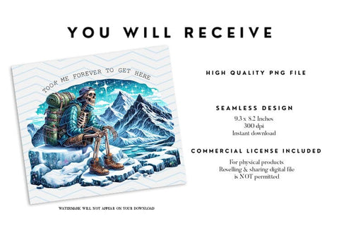 Funny Skeleton 20oz Tumbler Wrap - Took Forever Sublimation BijouBay 