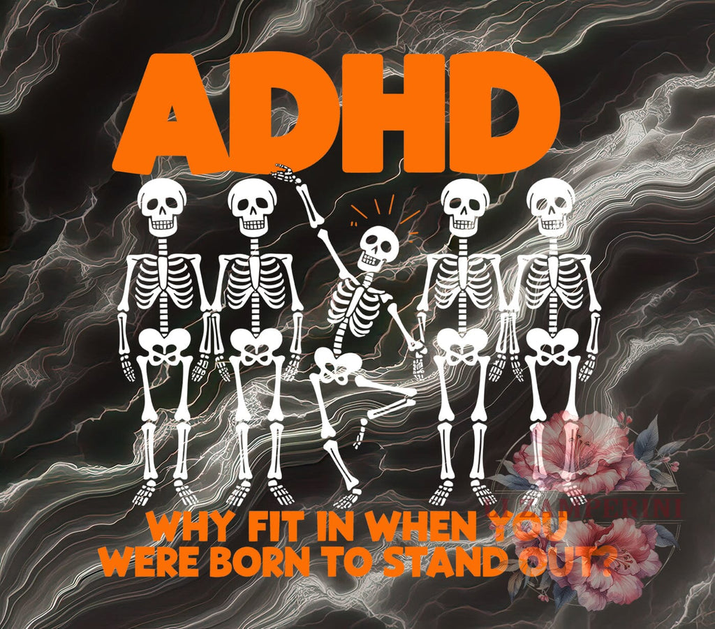 Funny Skeleton, ADHD Humor, Skeleton Clipart, Digital Download ...