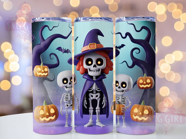 Funny Skeleton Halloween Tumbler, Creepy Quote, Halloween Humor, 20Oz Tumbler Wrap, Sublimation Drinkware, Spooky Aesthetic, Sarcastic Halloween Sublimation SvggirlplusArt 