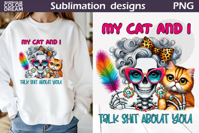 Funny Skeleton Sublimation | Skeleton Sarcastic Quotes Sublimation WatercolorColorDream 