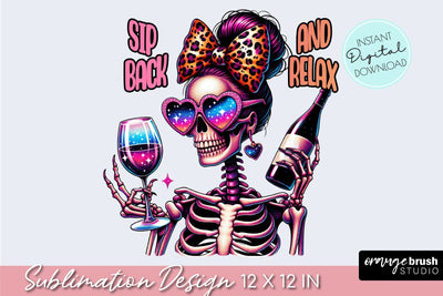 Funny Skeleton Sublimation, Skull Mom, Snarky Skeleton PNG Sublimation OrangeBrushStudio 