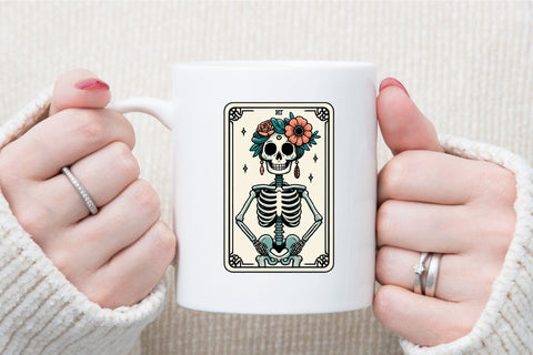 Funny Skeleton Tarot Card Sublimation Sublimation designartist 