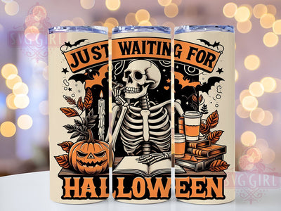 Funny Skeleton Tumbler, Halloween Decor, 20oz Sublimation, Spooky Season Mug, Halloween Gift, Skeleton Lover Drinkware, Instant Digital Download Sublimation SvggirlplusArt 