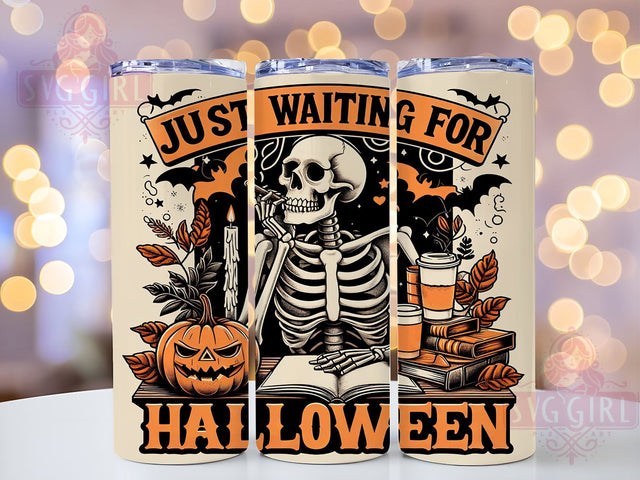 Funny Skeleton Tumbler, Halloween Decor, 20oz Sublimation, Spooky Season Mug, Halloween Gift, Skeleton Lover Drinkware, Instant Digital Download Sublimation SvggirlplusArt 