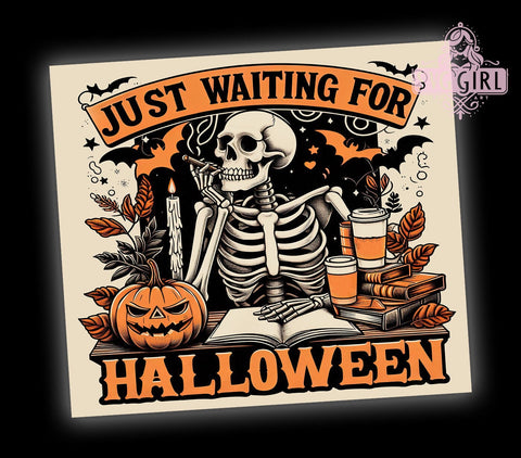 Funny Skeleton Tumbler, Halloween Decor, 20oz Sublimation, Spooky Season Mug, Halloween Gift, Skeleton Lover Drinkware, Instant Digital Download Sublimation SvggirlplusArt 