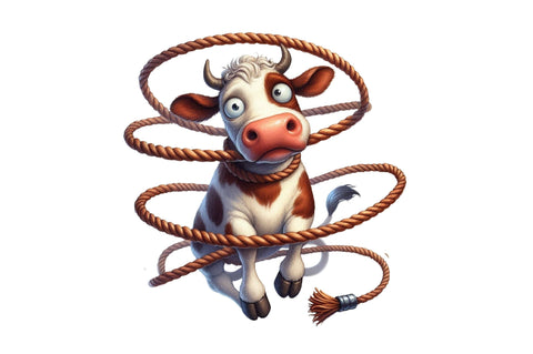 Funny Sketch Quirky Cows Clipart Sublimation SVGista 