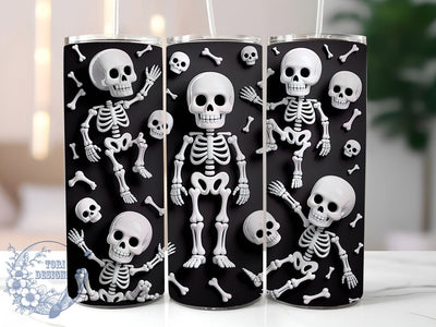 Funny Skull Halloween Tumbler Wrap, Halloween Skeleton Cup, 20oz Sublimation Design, Spooky Cute Drinkware, Skull Party Tumbler, Creepy Cool Wrap, Trick or Treat Tumbler Sublimation ToriDesigns 