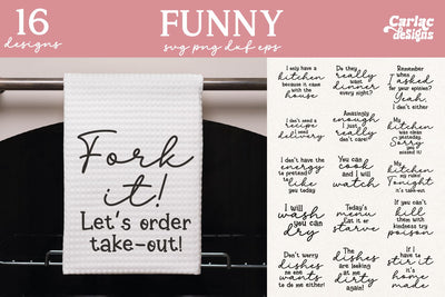 Funny Snarky Kitchen Towel SVG SVG Carla C Designs 