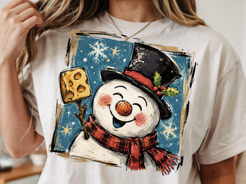 Funny Snowman Face PNG, Christmas Png SVG DesignDestine 