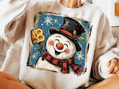 Funny Snowman Face PNG, Christmas Png SVG DesignDestine 