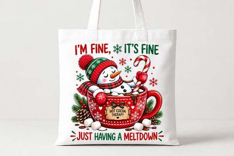 Funny Snowman Hot Cocoa Christmas PNG SVG BillahCrafts 