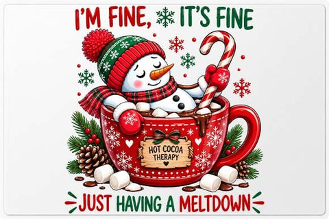 Funny Snowman Hot Cocoa Christmas PNG SVG BillahCrafts 