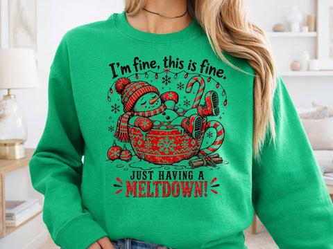 Funny Snowman Meltdown Hot Cocoa Mug PNG SVG DesignDestine 