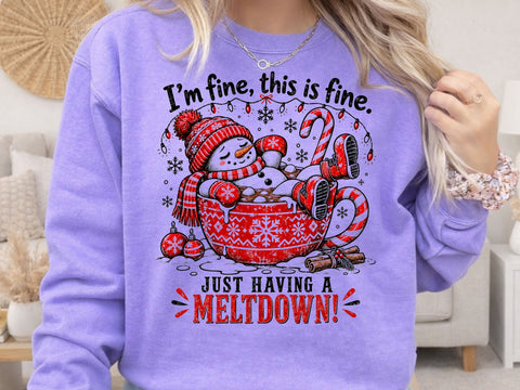 Funny Snowman Meltdown Hot Cocoa Mug PNG SVG DesignDestine 