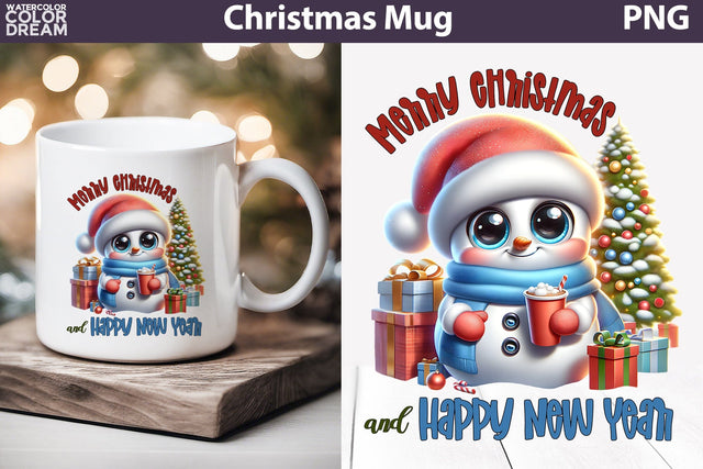 Funny Snowman Mug Sublimation | Christmas Coffee quotes Mug Sublimation WatercolorColorDream 