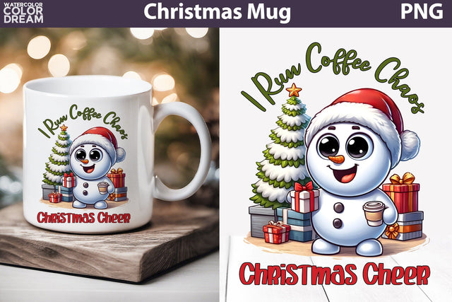 Funny Snowman Mug Sublimation | Christmas Coffee quotes Mug Sublimation WatercolorColorDream 