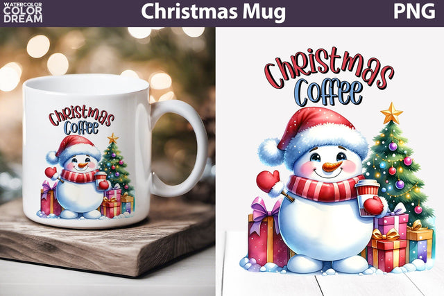 Funny Snowman Mug Sublimation | Christmas Coffee quotes Mug Sublimation WatercolorColorDream 