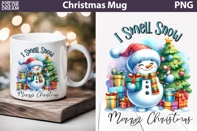 Funny Snowman Mug Sublimation | Christmas quotes Mug Sublimation WatercolorColorDream 