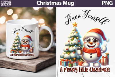 Funny Snowman Mug Sublimation | Christmas quotes Mug Sublimation WatercolorColorDream 