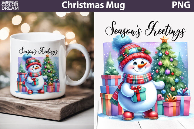 Funny Snowman Mug Sublimation | Christmas quotes Mug Sublimation WatercolorColorDream 