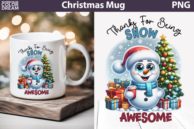 Funny Snowman Mug Sublimation | Christmas quotes Mug Sublimation WatercolorColorDream 