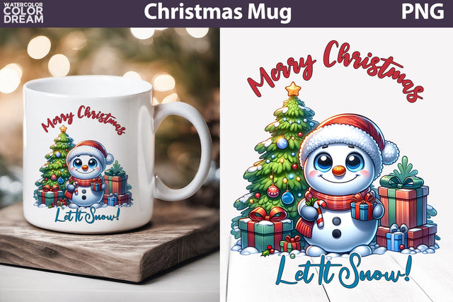 Funny Snowman Mug Sublimation | Christmas quotes Mug Sublimation WatercolorColorDream 