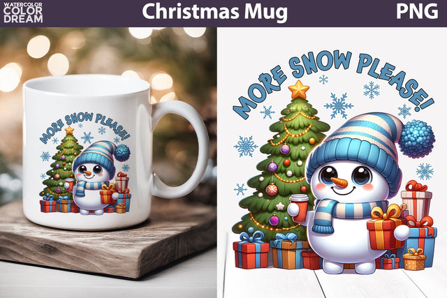 Funny Snowman Mug Sublimation | Christmas quotes Mug Sublimation WatercolorColorDream 