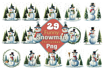 Funny Snowman Png Bundle SVG Angelina750 