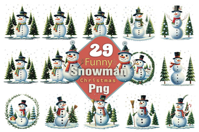 Funny Snowman Png Bundle SVG Angelina750 