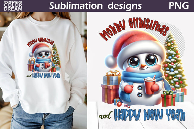Funny Snowman Sublimation Design | Christmas Quote T Shirt Sublimation WatercolorColorDream 