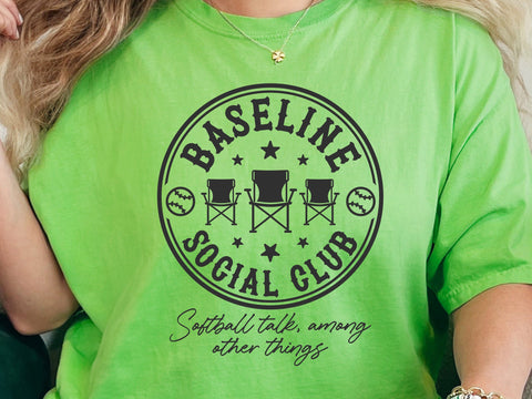 Funny Softball SVG, Baseline Social Club Design, Softball Svg Design SVG DesignDestine 