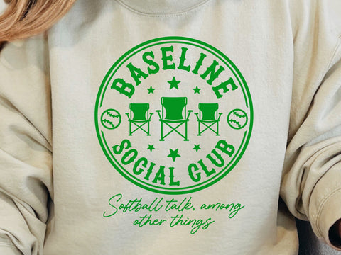 Funny Softball SVG, Baseline Social Club Design, Softball Svg Design SVG DesignDestine 