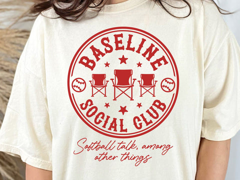 Funny Softball SVG, Baseline Social Club Design, Softball Svg Design SVG DesignDestine 