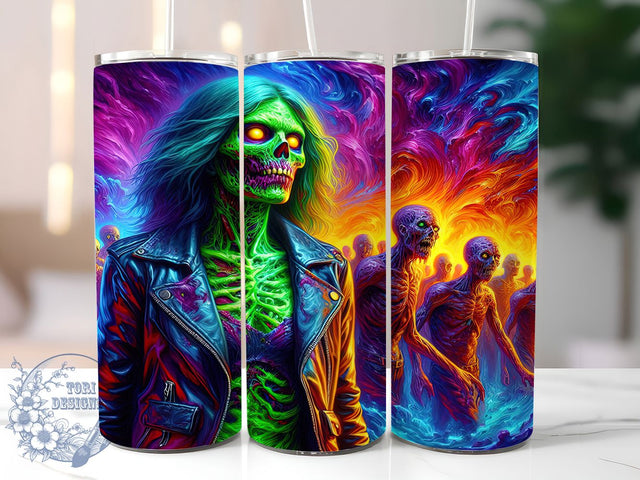 Funny Spooky Cartoon Zombie Tumbler, Popular Halloween Wrap, 20Oz Skinny Tumbler, Humorous Zombie Sublimation, Cartoon Undead Tumbler, Spooky Funny Wrap, Quirky Halloween Design Sublimation ToriDesigns 