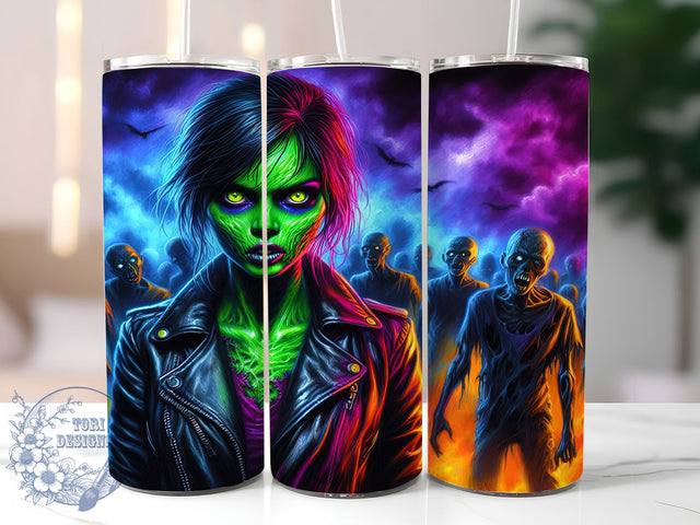 Funny Spooky Cartoon Zombie Tumbler, Popular Halloween Wrap, 20Oz Skinny Tumbler, Humorous Zombie Sublimation, Cartoon Undead Tumbler, Spooky Funny Wrap, Quirky Halloween Design Sublimation ToriDesigns 
