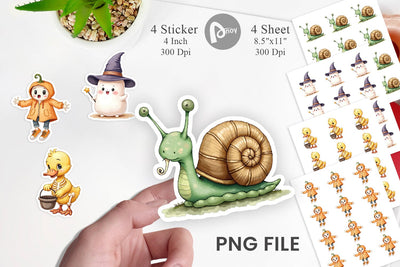 Funny Spooky Faces Sticker Sublimation artnoy 