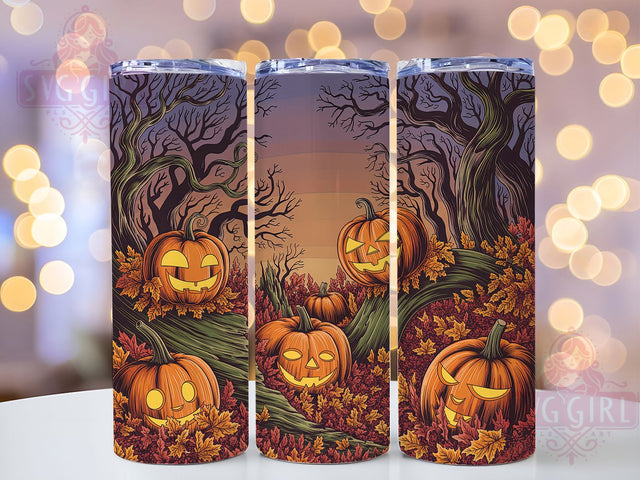 Funny Spooky Halloween Pumpkin Tumbler, Halloween Humor Wrap, 20oz Tumbler Sublimation, Silly Jack-O'-Lantern Design, Spooky Funny Tumbler, Whimsical Halloween Wrap, Goofy Pumpkin Sublimation Sublimation SvggirlplusArt 