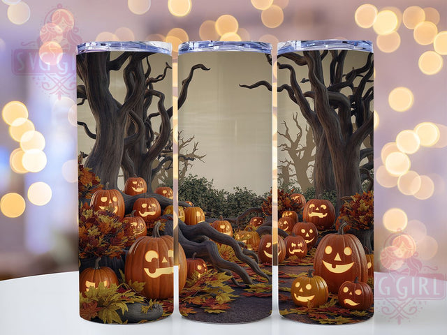 Funny Spooky Halloween Pumpkin Tumbler, Halloween Humor Wrap, 20oz Tumbler Sublimation, Silly Jack-O'-Lantern Design, Spooky Funny Tumbler, Whimsical Halloween Wrap, Goofy Pumpkin Sublimation Sublimation SvggirlplusArt 