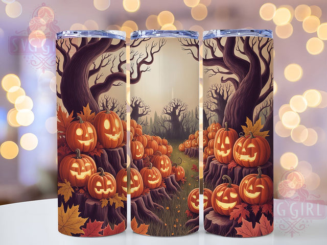 Funny Spooky Halloween Pumpkin Tumbler, Halloween Humor Wrap, 20oz Tumbler Sublimation, Silly Jack-O'-Lantern Design, Spooky Funny Tumbler, Whimsical Halloween Wrap, Goofy Pumpkin Sublimation Sublimation SvggirlplusArt 